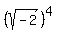 %28sqrt%28-2%29%29%5E4