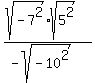 %28sqrt%28-7%5E2%29+sqrt%285%5E2%29%29%2F%28-sqrt%28-10%5E2%29%29