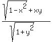 %28sqrt%281-x%5E2%29%2Bxy%5E%22%22%29%2F%28sqrt%281%2By%5E2%29%29