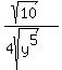 %28sqrt%2810%29%29%2F%284sqrt%28y%5E5%29%29