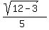 %28sqrt%2812-3%29%29%2F%285%29