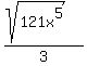 %28sqrt%28121x%5E5%29%29%2F3