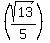 %28sqrt%2813%29%2F5%29