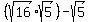 %28sqrt%2816%29%2Asqrt%285%29%29-sqrt%285%29