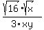 %28sqrt%2816%29sqrt%28x%29%29%2F3xy