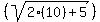 %28sqrt%282%2810%29%2B5%29%29