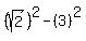 %28sqrt%282%29%29%5E2-%283%29%5E2
