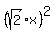 %28sqrt%282%29%2Ax%29%5E2
