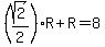 %28sqrt%282%29%2F2%29R%2BR=8