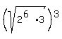 %28sqrt%282%5E%286%29%2A3%29%29%5E3%29