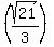 %28sqrt%2821%29%2F3%29