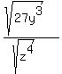 %28sqrt%2827y%5E3%29%29%2F%28sqrt%28z%5E4%29%29