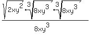 %28sqrt%282xy%5E2%29root%283%2C8xy%5E3%29root%283%2C8xy%5E3%29%29%2F%288xy%5E3%29