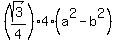 %28sqrt%283%29%2F4%29%2A4%2A%28a%5E2-b%5E2%29