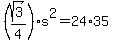 %28sqrt%283%29%2F4%29s%5E2=24%2A35