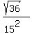 %28sqrt%2836%29%29%2F%2815%5E2%29%29