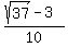 %28sqrt%2837%29-3%29%2F10