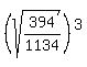 %28sqrt%28394%2F1134%29%29%5E3