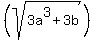 %28sqrt%283a%5E3%2B3b%29%29