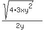%28sqrt%284%2A3xy%5E2%29%29%2F%282y%29%29