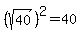 %28sqrt%2840%29%29%5E2=40