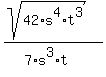 %28sqrt%2842%2As%5E4%2At%5E3%29%29%2F%287%2As%5E3%2At%29