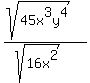 %28sqrt%2845x%5E3y%5E4%29%29%2F%28sqrt%2816x%5E2%29%29