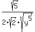 %28sqrt%285%29%29%2F2sqrt%282%29sqrt%28y%5E5%29%29
