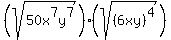 %28sqrt%2850x%5E7y%5E7%29%29%28sqrt%28%286xy%29%5E4%29%29