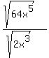 %28sqrt%2864x%5E5%29%29%2F%28sqrt%282x%5E3%29%29