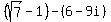%28sqrt%287%29-1%29-%286-9i%29