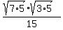 %28sqrt%287%2A5%29sqrt%283%2A5%29%29%2F15