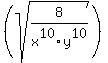 %28sqrt%288+%2Fx%5E10y%5E10%29%29
