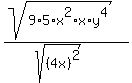%28sqrt%289%2A5%2Ax%5E2%2Ax%2Ay%5E4%29%29%2F%28sqrt%28%284x%29%5E2%29%29