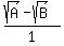 %28sqrt%28A%29+-sqrt%28B%29%29%2F1