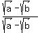 %28sqrt%28a%29-sqrt%28b%29%29%2F%28sqrt%28a%29-sqrt%28b%29%29+