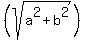 %28sqrt%28a%5E2%2Bb%5E2%29%29