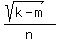 %28sqrt%28k-m%29%29%2Fn%29