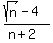 %28sqrt%28n%29-4%29%2F%28n%2B2%29