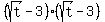 %28sqrt%28t%29-3%29%28sqrt%28t%29-3%29