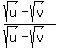 %28sqrt%28u%29-sqrt%28v%29%29%2F%28sqrt%28u%29-sqrt%28v%29%29