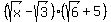 %28sqrt%28x%29-sqrt%283%29%29%28sqrt%286%29%2B5%29