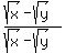 %28sqrt%28x%29-sqrt%28y%29%29%2F%28sqrt%28x%29-sqrt%28y%29%29