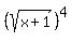%28sqrt%28x%2B1%29%29%5E4