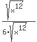 %28sqrt%28x%5E12%29%29%2F%286%2Asqrt%28x%5E12%29%29