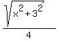 %28sqrt%28x%5E2%2B3%5E2%29%29%2F4