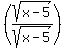 %28sqrt%28x-5%29%2Fsqrt%28x-5%29%29