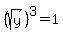 %28sqrt%28y%29%29%5E3+=+1