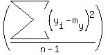 %28sum%28%28y%5Bi%5D-m%5By%5D%29%5E2%29%2F%28n-1%29%29