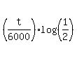 %28t%2F6000%29%2Alog%28%281%2F2%29%29